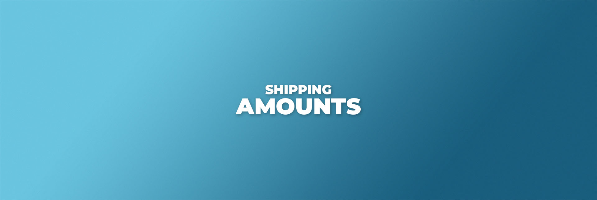 Shipping Amounts